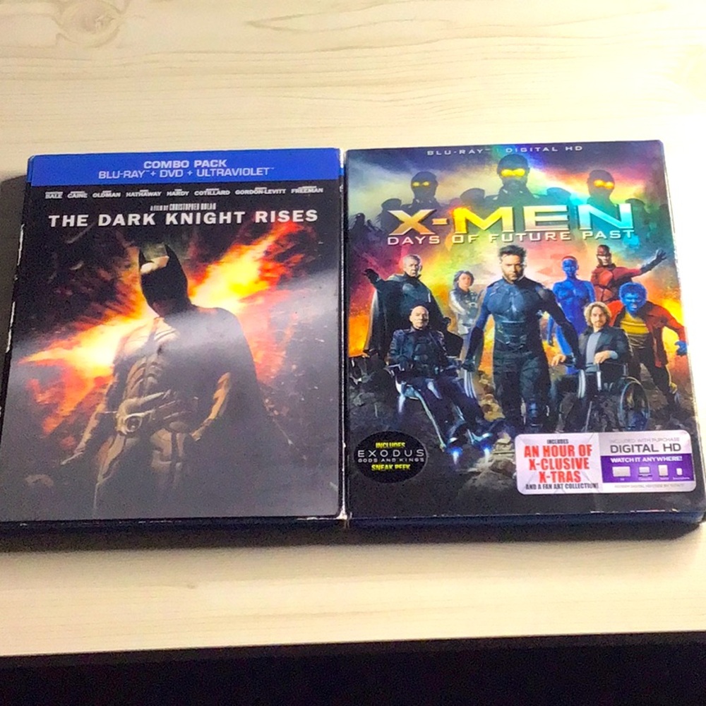 X-MEN DAYS OF FUTURE PAST, THE DARK KNIGHT RISES